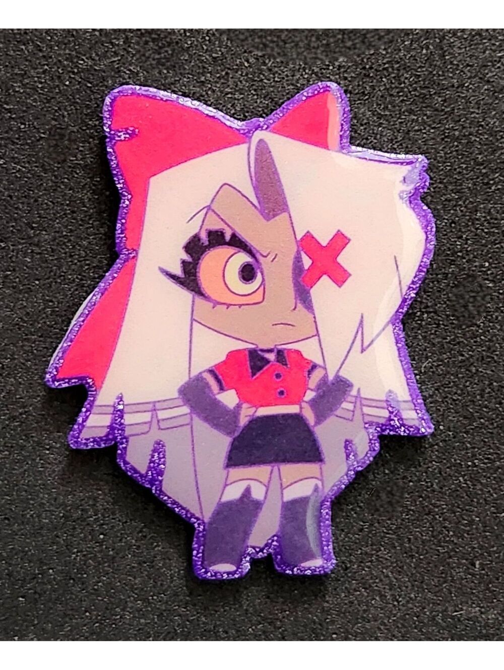 Vaggie glitter pin  - Hazbin Hotel